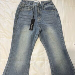 Fashion Nova Light Blue Flare Jeans